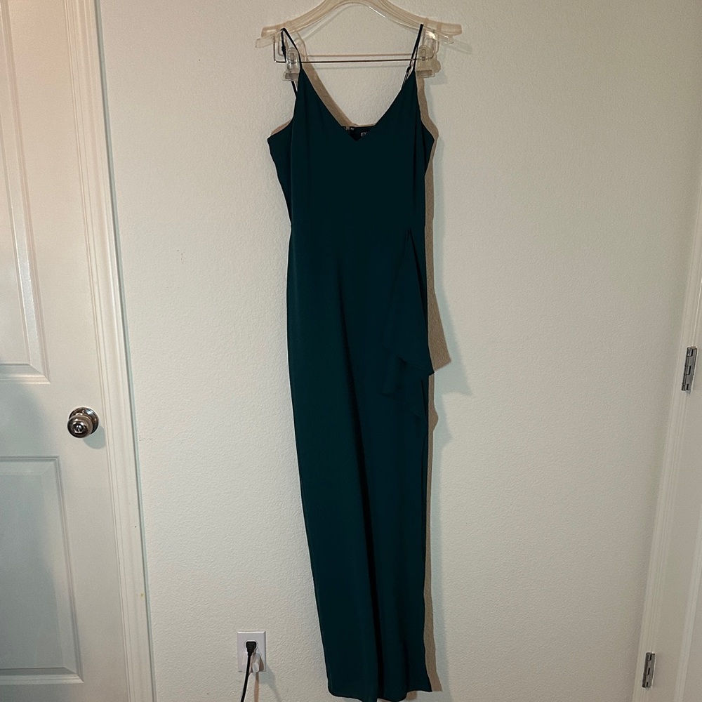 Express Teal Sweetheart Neckline Ruffle Maxi Dress – Size 2 Formal Wedding Guest